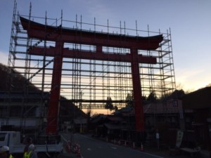 神社の鳥居改修