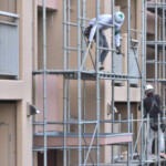 集合住宅の足場