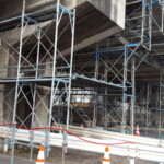 渋川跨線橋 仮設足場